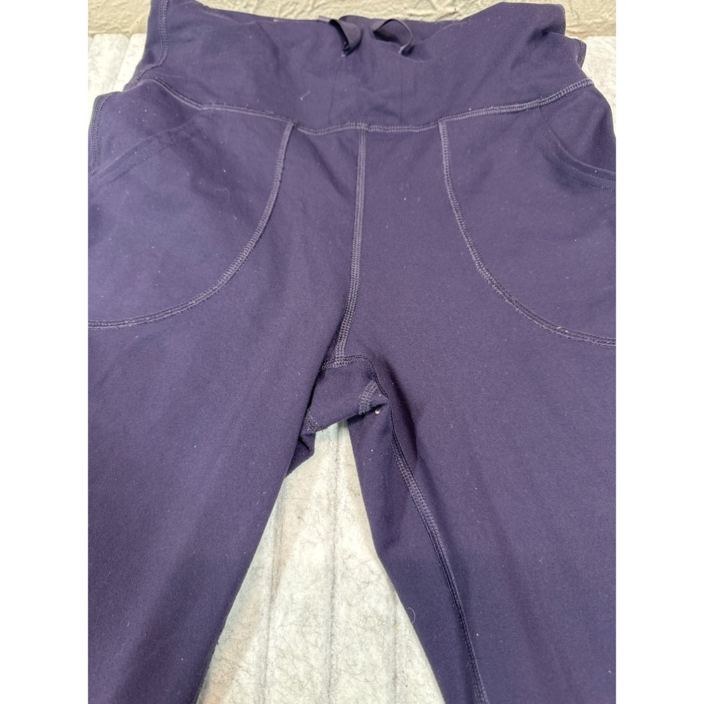 Lululemon High Rise Straight Leg Athletic Pants Purple Size 6 Pockets Drawstring